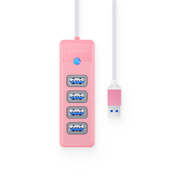 ORICO PW4U-U3 4 in 1 USB to USB Multifunctional Docking Station HUB Adapter(Pink) - USB HUB by ORICO | Online Shopping South Africa | PMC TechLife | Buy Now Pay Later Mobicred