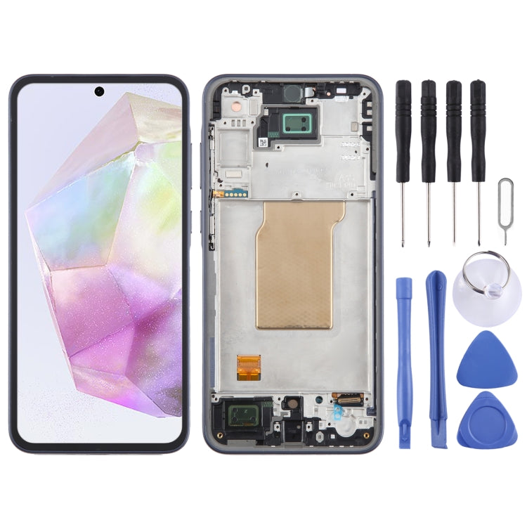 For Samsung Galaxy A35 SM-A356B Original LCD Screen Digitizer Full Assembly with Frame - free shipping - PMC TechLife - Order now!