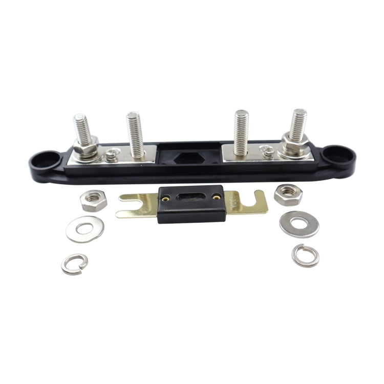 CP-4124-01 RV Yacht M8 Single Row 4-way Power Distribution Block Busbar with Cover with 300A Fuse - Booster Cable & Clip by PMC TechLife | Online Shopping South Africa | PMC TechLife | Buy Now Pay Later Mobicred
