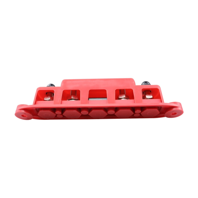 CP-4124-02 RV Yacht M8 Single Row 4-way Power Distribution Block Busbar with Cover with 300A Fuse - Booster Cable & Clip by PMC TechLife | Online Shopping South Africa | PMC TechLife | Buy Now Pay Later Mobicred