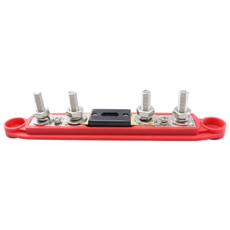 CP-4124-02 RV Yacht M8 Single Row 4-way Power Distribution Block Busbar with Cover with 300A Fuse - Booster Cable & Clip by PMC TechLife | Online Shopping South Africa | PMC TechLife | Buy Now Pay Later Mobicred
