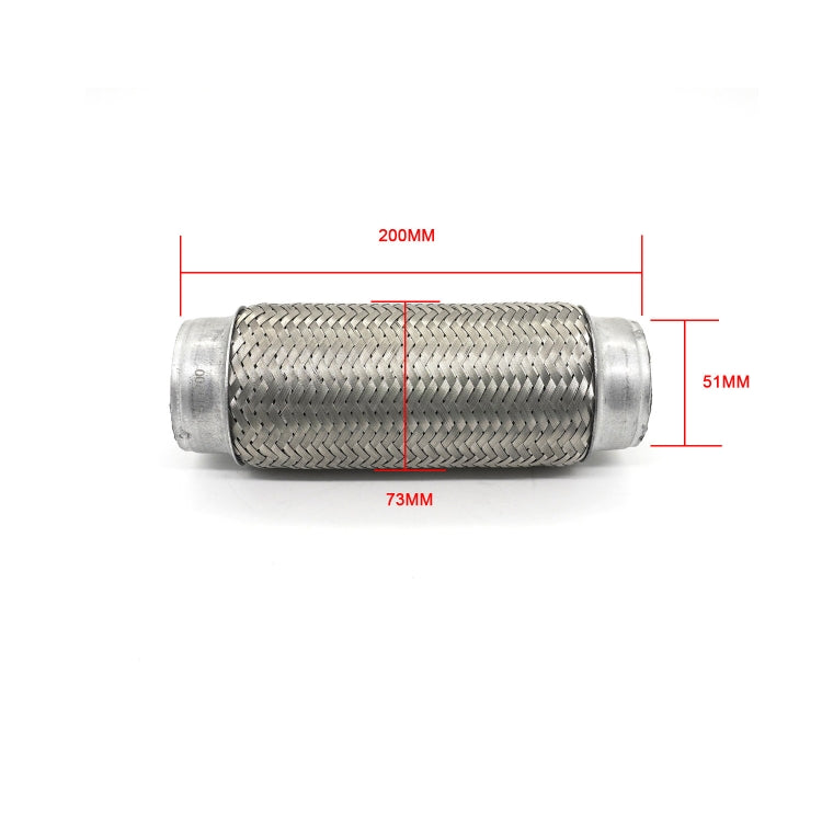 XH-6172 Car Muffler Exhaust Pipe Silencer Nozzle Stainless Steel Exhaust, Size:51mm(Silver) - Exhaust Pipes by PMC TechLife | Online Shopping South Africa | PMC TechLife | Buy Now Pay Later Mobicred