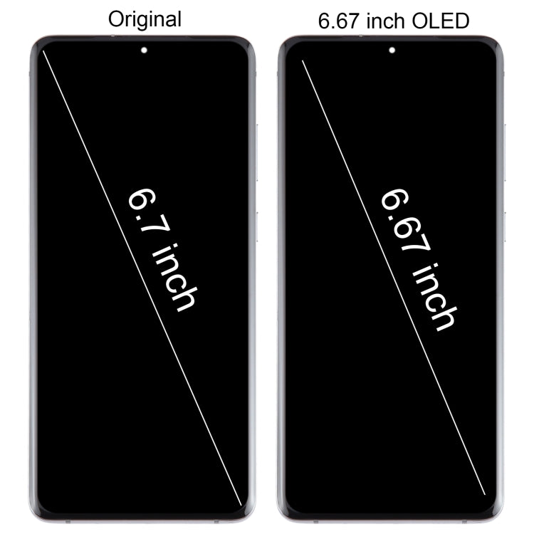 For Samsung Galaxy S20+ 4G/5G SM-G985/986 6.67 inch OLED LCD Screen Digitizer Full Assembly with Frame (Silver) - free shipping - PMc TechLife - Order now!