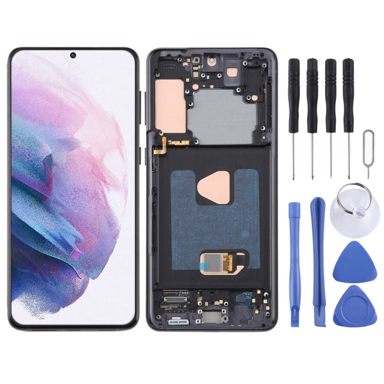 For Samsung Galaxy S21+ 5G SM-G996B 6.67 inch 6.67 inch OLED LCD Screen Digitizer Full Assembly with Frame(Black) - free shipping - PMc TechLife - Order now!