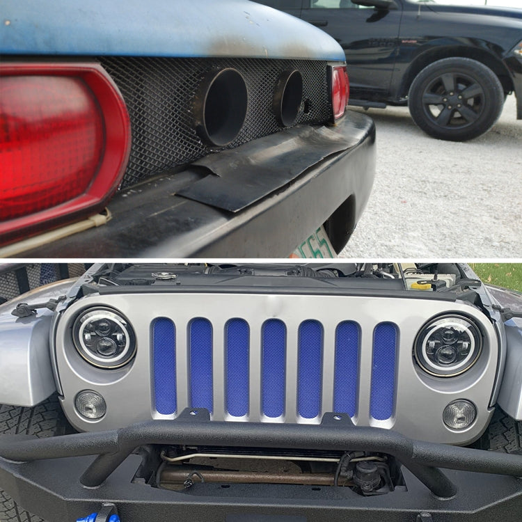 XH-6013 100x33cm Universal Car Grill Mesh Aluminum Alloy Grille Insert Bumper, Type:Large Hole(Black) - Front Grille Decoration Strip by PMC TechLife | Online Shopping South Africa | PMC TechLife | Buy Now Pay Later Mobicred