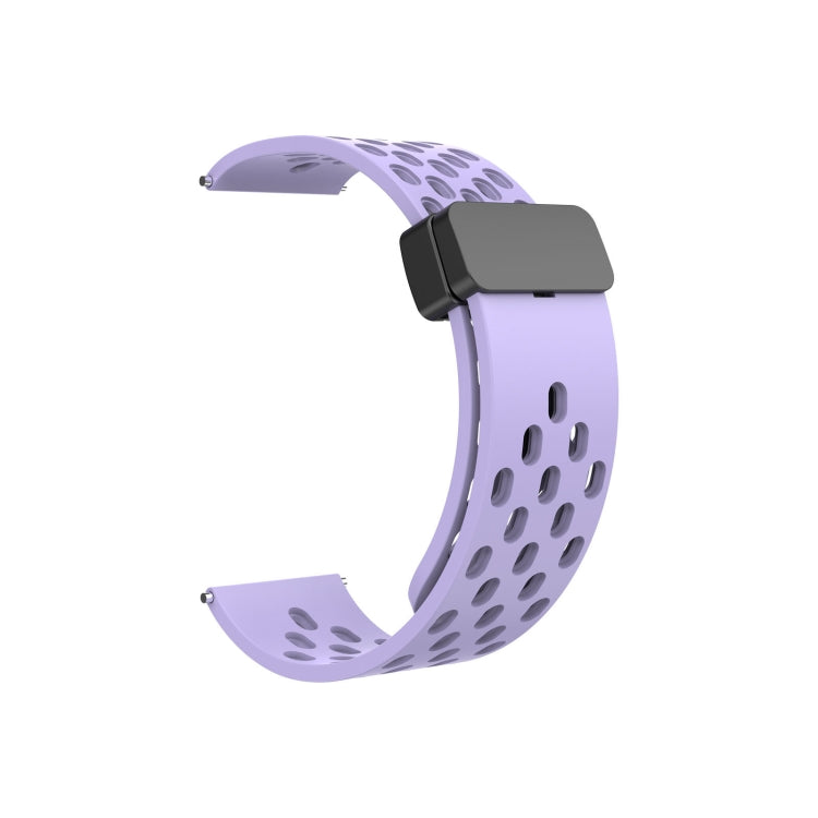 For Huawei Watch 4 / 4 Pro Magnetic Clasp Silicone Watch Band(Purple) - Watch Bands by PMC TechLife | Online Shopping South Africa | PMC TechLife
