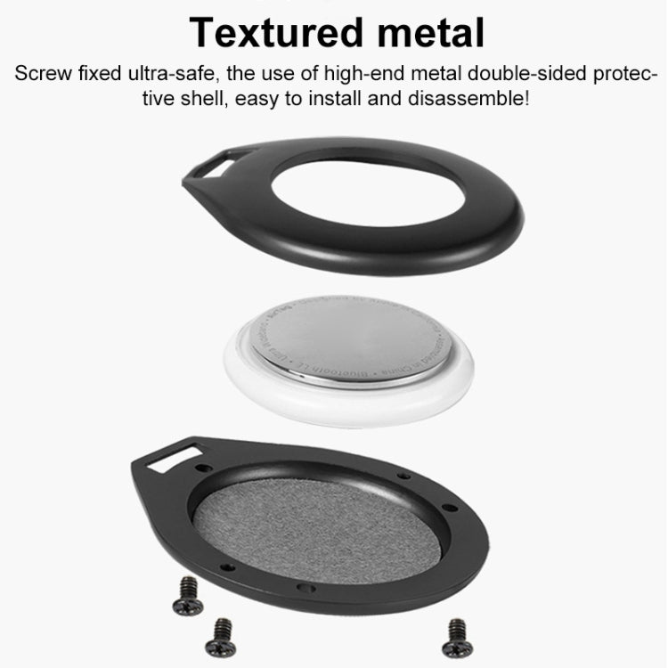Anti-lost Tracker Positioning Alloy Protective Case For AirTag(White) - free shipping - PMc TechLife - Order now!
