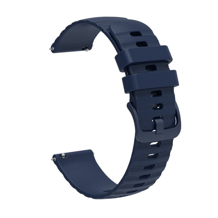 For Huawei Watch 4 / 4 Pro Wavy Dot Pattern Solid Color Silicone Watch Band(Navy Blue) - Watch Bands by PMC TechLife | Online Shopping South Africa | PMC TechLife