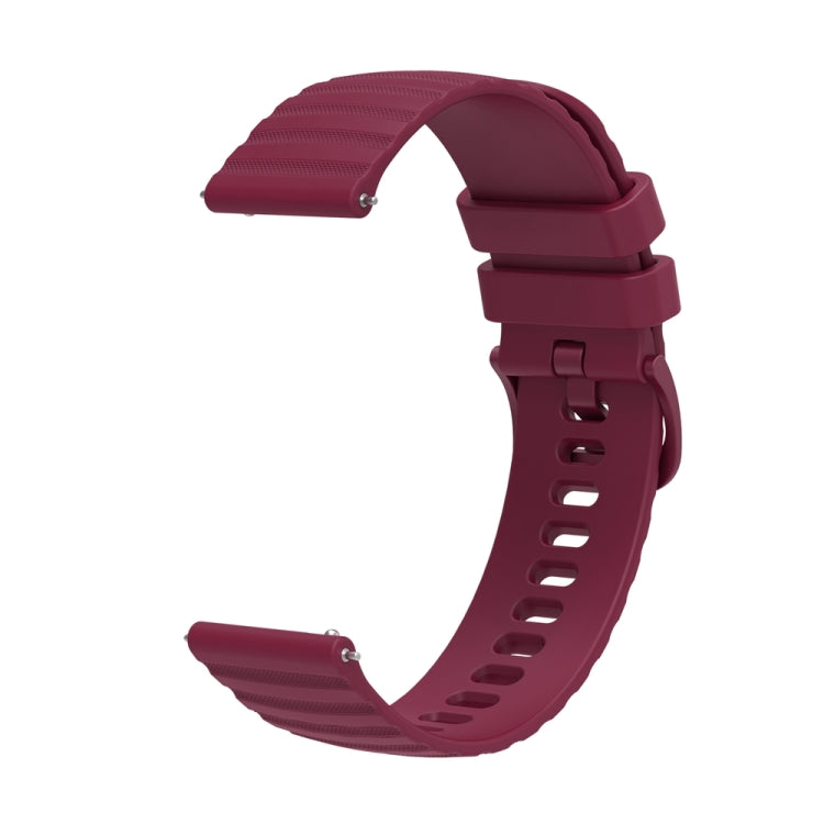 For Huawei Watch 4 / 4 Pro Wavy Dot Pattern Solid Color Silicone Watch Band(Wine Red) - free shipping - PMC TechLife - Order now!