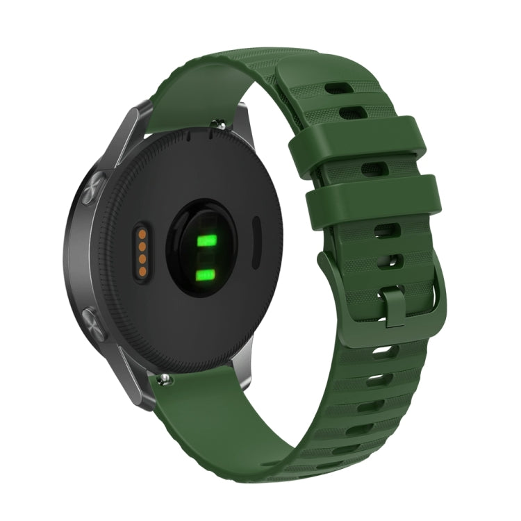 For Huawei Watch 4 / 4 Pro Wavy Dot Pattern Solid Color Silicone Watch Band(Army Green) - Watch Bands by PMC TechLife | Online Shopping South Africa | PMC TechLife