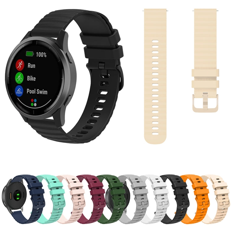 For Huawei Watch 4 / 4 Pro Wavy Dot Pattern Solid Color Silicone Watch Band(Army Green) - Watch Bands by PMC TechLife | Online Shopping South Africa | PMC TechLife