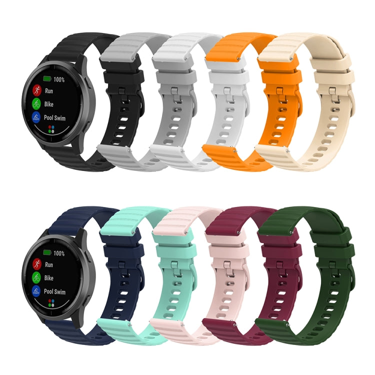 For Huawei Watch 4 / 4 Pro Wavy Dot Pattern Solid Color Silicone Watch Band(Army Green) - Watch Bands by PMC TechLife | Online Shopping South Africa | PMC TechLife