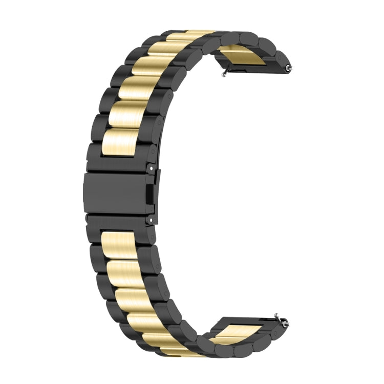 For Huawei Watch 4 / 4 Pro Three Bead Stainless Steel Watch Band(Black Retro Gold) - free shipping - PMC TechLife - Order now!