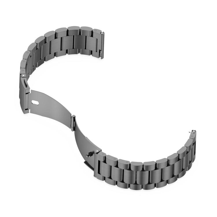 For Huawei Watch 4 / 4 Pro Three Bead Stainless Steel Watch Band(Grey) - Watch Bands by PMC TechLife | Online Shopping South Africa | PMC TechLife