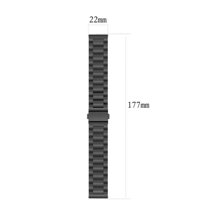 For Huawei Watch 4 / 4 Pro Three Bead Stainless Steel Watch Band(Gold) - Watch Bands by PMC TechLife | Online Shopping South Africa | PMC TechLife