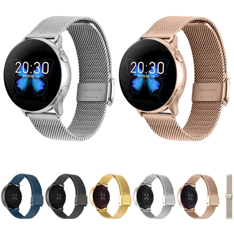 For Huawei Watch 4 / 4 Pro Milan Steel Mesh Double Buckle Watch Band(Blue) - Watch Bands by PMC TechLife | Online Shopping South Africa | PMC TechLife