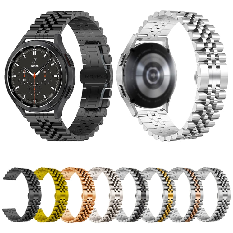 For Huawei Watch 4 / 4 Pro Five Bead Stainless Steel Watch Band(Gold) - Watch Bands by PMC TechLife | Online Shopping South Africa | PMC TechLife
