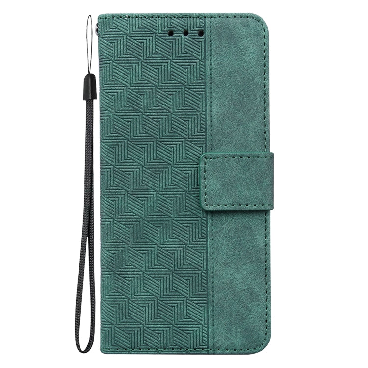 For Motorola Moto G Power 5G 2024 Geometric Embossed Leather Phone Case(Green) - free shipping - PMC Jewellery - Order now!