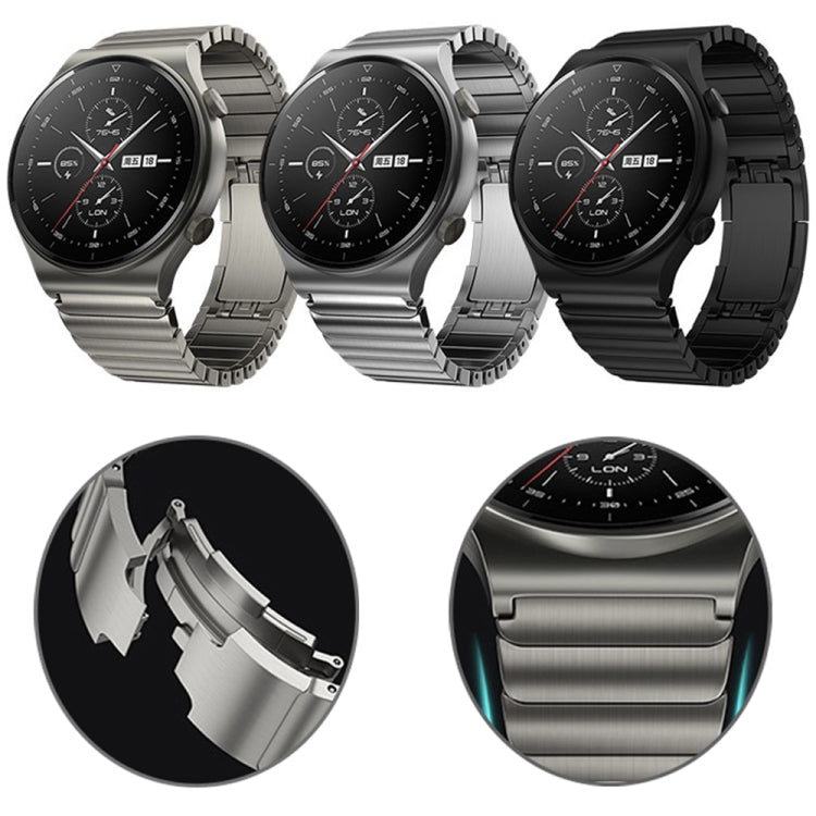 For Huawei Watch 4 / 4 Pro One Bead Stainless Steel Watch Band(Black) - Watch Bands by PMC TechLife | Online Shopping South Africa | PMC TechLife