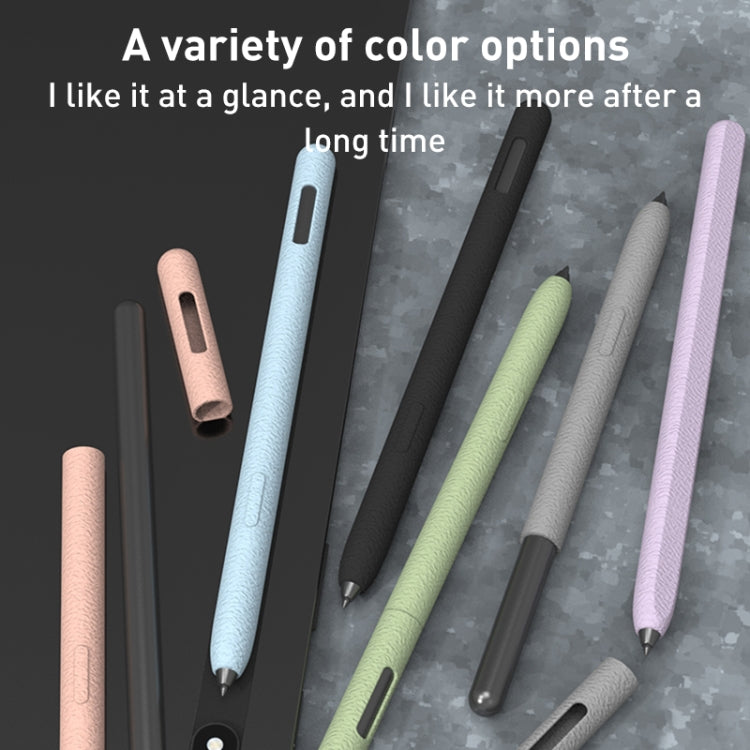 For Samsung Galaxy Tab S6 Lite LOVE MEI Frosted Leather Texture Silicone Protective Pen Case(Pink) - Pencil Accessories by LOVE MEI | Online Shopping South Africa | PMC TechLife