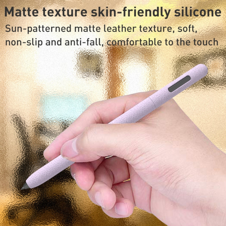 For Samsung Galaxy Tab S7 LOVE MEI Frosted Leather Texture Silicone Protective Pen Case(Grey) - Pencil Accessories by LOVE MEI | Online Shopping South Africa | PMC TechLife | Buy Now Pay Later Mobicred