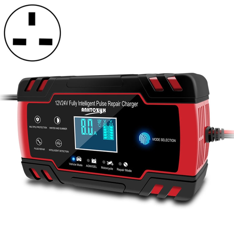 ANHTCzyx 12V 8A  / 24V 4A Automobile Battery Charger Motorcycle Battery Repair Type AGM(UK Plug) - free shipping - PMC TechLife - Order now!