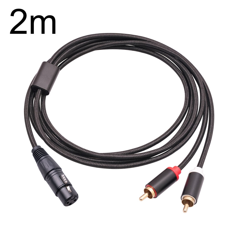 RCA20 XLR Female to Dual RCA Y-Splitter Audio Cable, Length:2m - Microphone Audio Cable & Connector by PMC TechLife | Online Shopping South Africa | PMC TechLife
