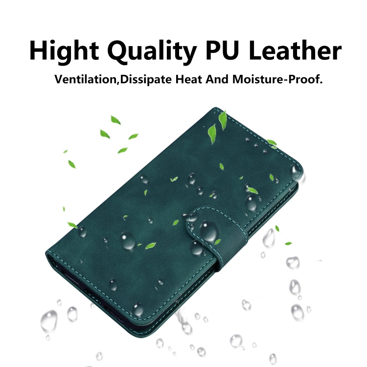 For iPhone 16e Skin Feel Pure Color Flip Leather Phone Case(Green) - iPhone 16e Cases by PMC TechLife | Online Shopping South Africa | PMC TechLife | Buy Now Pay Later Mobicred