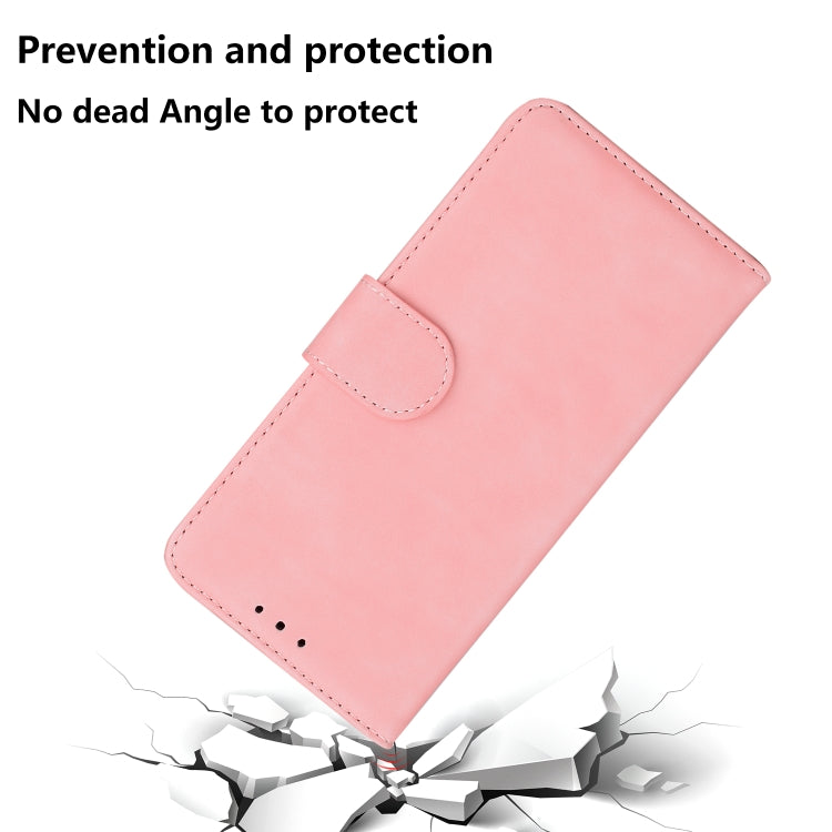 For iPhone 16e Skin Feel Pure Color Flip Leather Phone Case(Pink) - iPhone 16e Cases by PMC TechLife | Online Shopping South Africa | PMC TechLife | Buy Now Pay Later Mobicred
