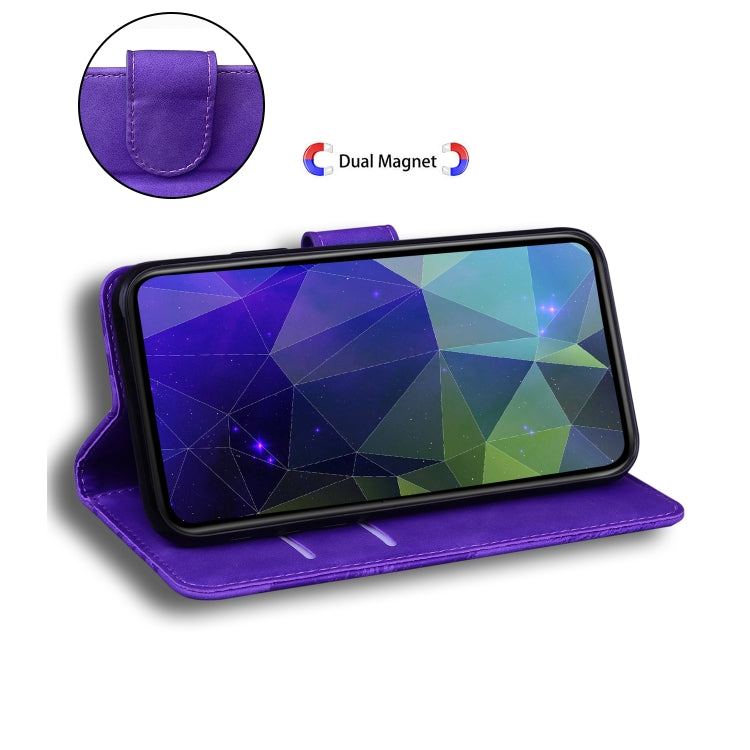 For iPhone 16 Pro Skin Feel Pure Color Flip Leather Phone Case(Purple) - iPhone 16 Pro Cases by PMC TechLife | Online Shopping South Africa | PMC TechLife | Buy Now Pay Later Mobicred