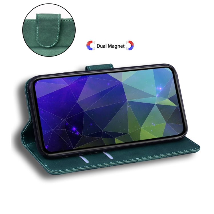 For Xiaomi Redmi Note 13 Pro+ 5G Skin Feel Pure Color Flip Leather Phone Case(Green) - Note 13 Pro+ Cases by PMC TechLife | Online Shopping South Africa | PMC TechLife | Buy Now Pay Later Mobicred