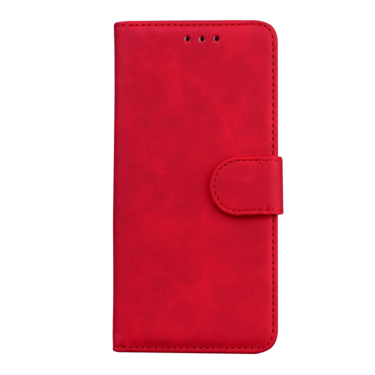 For Motorola Moto G Play 4G 2024 Skin Feel Pure Color Flip Leather Phone Case(Red) - Motorola Cases by PMC Jewellery | Online Shopping South Africa | PMC Jewellery | Buy Now Pay Later Mobicred