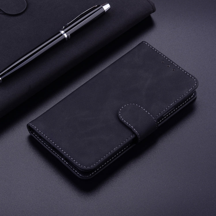 For Motorola Moto G Play 4G 2024 Skin Feel Pure Color Flip Leather Phone Case(Black) - Motorola Cases by PMC Jewellery | Online Shopping South Africa | PMC Jewellery | Buy Now Pay Later Mobicred