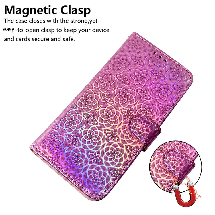 For iPhone 16e Colorful Magnetic Buckle Leather Phone Case(Pink) - iPhone 16e Cases by PMC TechLife | Online Shopping South Africa | PMC TechLife | Buy Now Pay Later Mobicred