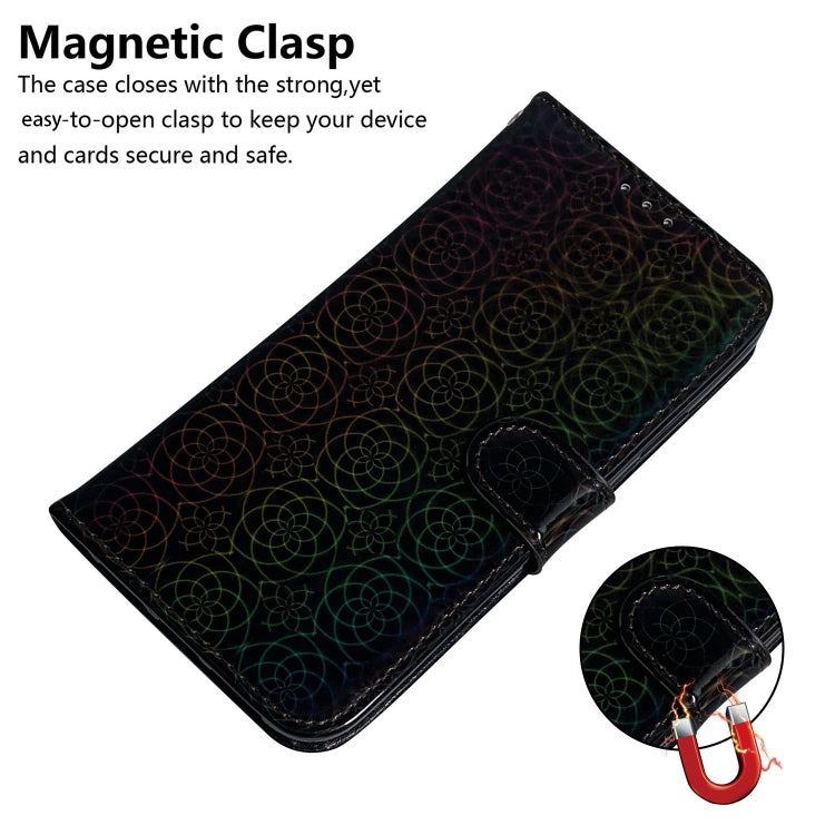 For Motorola Moto G Power 5G 2024 Colorful Magnetic Buckle Leather Phone Case(Black) - Motorola Cases by PMC Jewellery | Online Shopping South Africa | PMC Jewellery | Buy Now Pay Later Mobicred