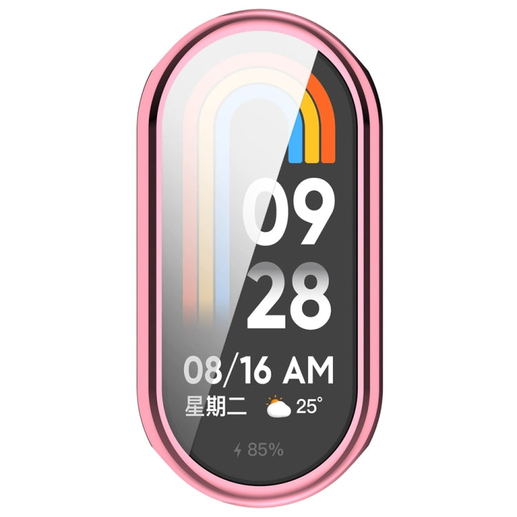 For Xiaomi Mi Band 8 / 9 Ceramic / 10 Ceramic Full Coverage TPU Electroplating Watch Protective Cover(Pink) - free shipping - PMC TechLife - Order now!