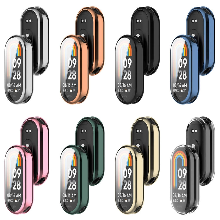 For Xiaomi Mi Band 8 Full Coverage TPU Electroplating Watch Protective Case(Rose Gold) - Watch Cases by PMC TechLife | Online Shopping South Africa | PMC TechLife