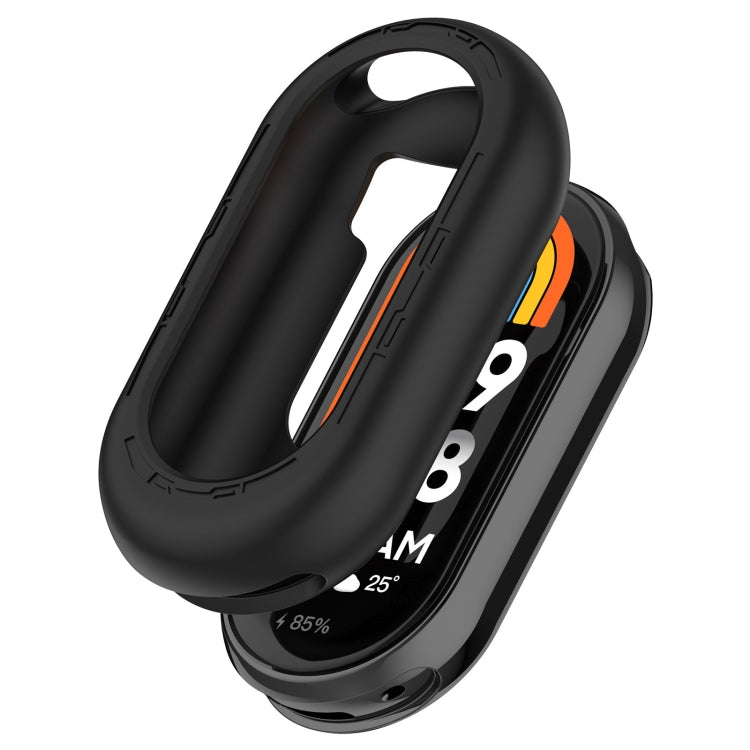 For Xiaomi Mi Band 8 Pure Color Silicone Watch Protective Case(Black) - Watch Cases by PMC TechLife | Online Shopping South Africa | PMC TechLife