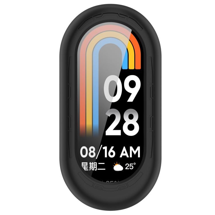 For Xiaomi Mi Band 8 Pure Color Silicone Watch Protective Case(Black) - Watch Cases by PMC TechLife | Online Shopping South Africa | PMC TechLife