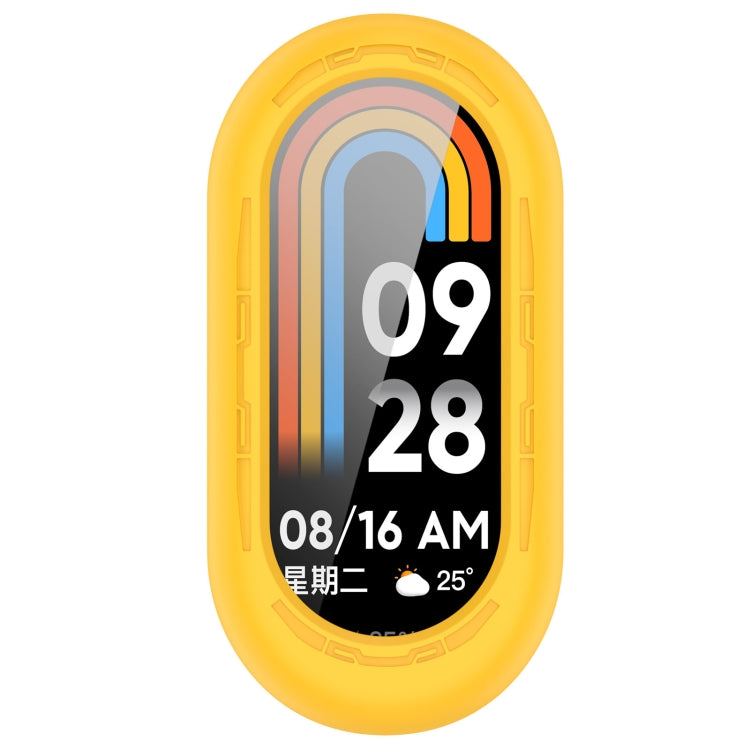 For Xiaomi Mi Band 8 Pure Color Silicone Watch Protective Case(Yellow) - Watch Cases by PMC TechLife | Online Shopping South Africa | PMC TechLife