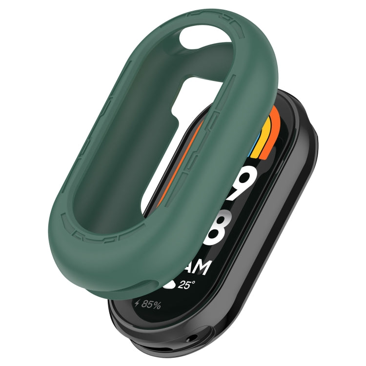For Xiaomi Mi Band 8 Pure Color Silicone Watch Protective Case(Dark Green) - Watch Cases by PMC TechLife | Online Shopping South Africa | PMC TechLife