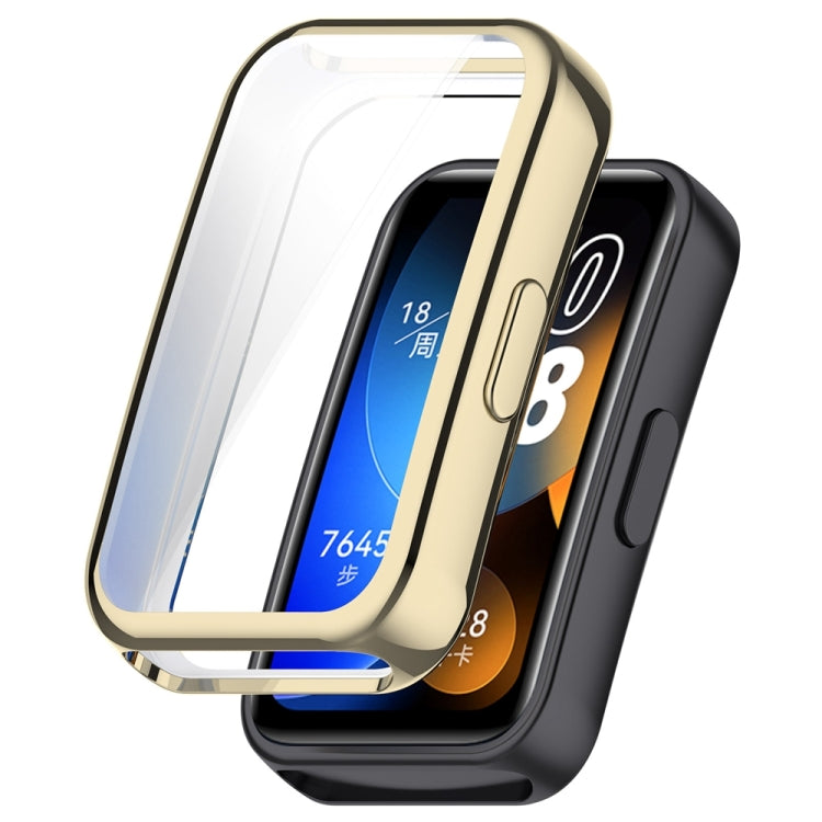 For Huawei Band 8 Full Coverage TPU Electroplating Watch Protective Case(Light Gold) - Watch Cases by PMC TechLife | Online Shopping South Africa | PMC TechLife