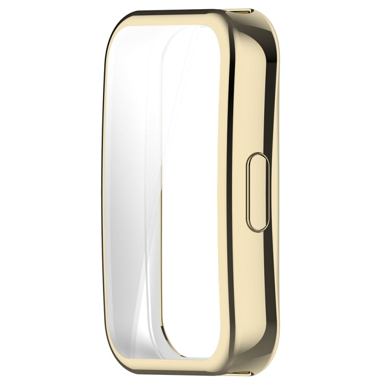 For Huawei Band 8 Full Coverage TPU Electroplating Watch Protective Case(Light Gold) - Watch Cases by PMC TechLife | Online Shopping South Africa | PMC TechLife