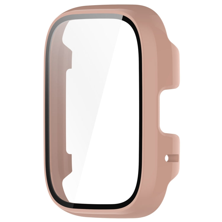 For Redmi Watch 3 Lite PC + Tempered Film Integrated Watch Protective Case(Pink) - Watch Cases by PMC TechLife | Online Shopping South Africa | PMC TechLife | Buy Now Pay Later Mobicred