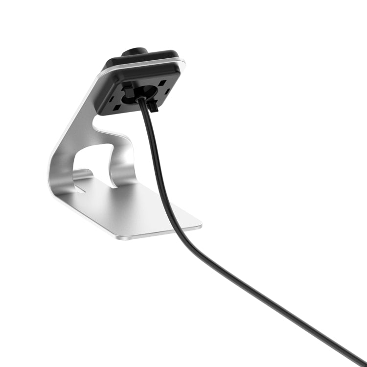 For Amazfit T-Rex Ultra Rotatable Smart Watch Charger Metal Dock Charger Bracket(Silver) - Charger by PMC TechLife | Online Shopping South Africa | PMC TechLife | Buy Now Pay Later Mobicred