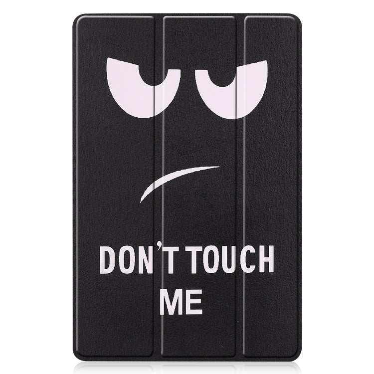 For Samsung Galaxy Tab S9 FE Custer Painted 3-Fold Holder Smart Leather Tablet Case(Big Eye Me) - Galaxy Tab S9 FE by PMC TechLife | Online Shopping South Africa | PMC TechLife