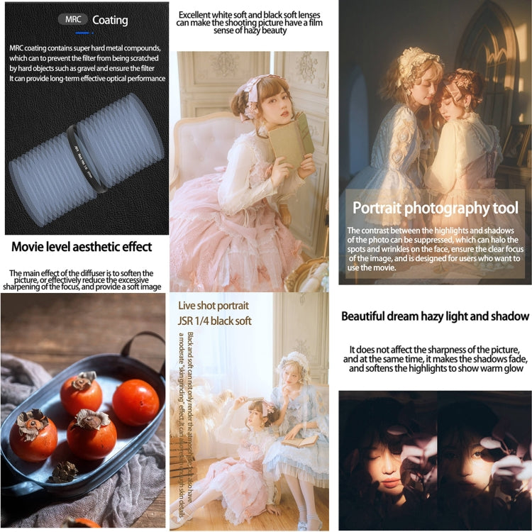 JSR Black Mist Filter Camera Lens Filter, Size:43mm(1/8 Filter) - Other Filter by JSR | Online Shopping South Africa | PMC TechLife | Buy Now Pay Later Mobicred