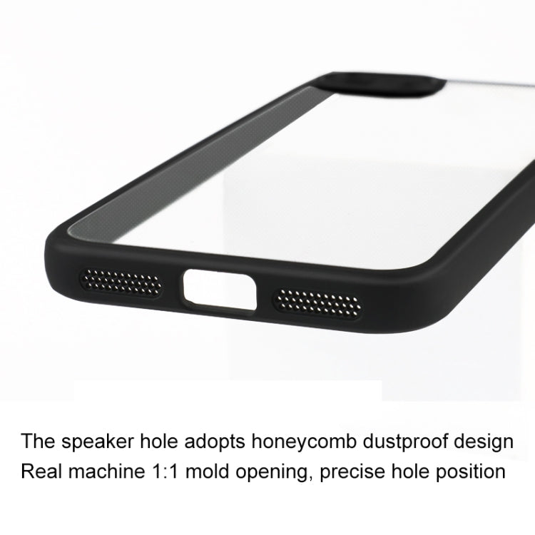 For iPhone SE 2022 / 2020 / 8 / 7 Frosted TPU + Transparent PC Phone Case(Black) - iPhone SE 2022 / 2020 / 8 / 7 Cases by PMC TechLife | Online Shopping South Africa | PMC TechLife