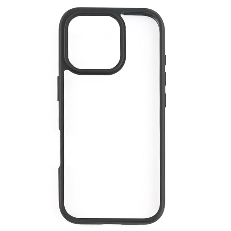 For iPhone 16 Pro Max Frosted TPU + Transparent PC Phone Case(Black) - iPhone 16 Pro Max Cases by PMC TechLife | Online Shopping South Africa | PMC TechLife | Buy Now Pay Later Mobicred