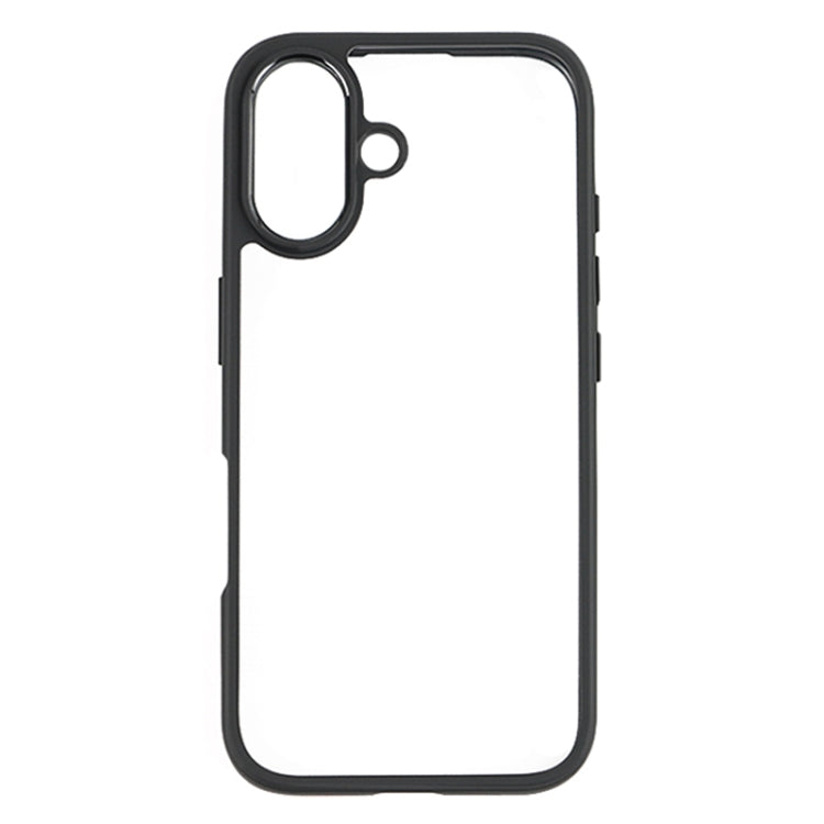For iPhone 16 Plus Frosted TPU + Transparent PC Phone Case(Black) - iPhone 16 Plus Cases by PMC TechLife | Online Shopping South Africa | PMC TechLife | Buy Now Pay Later Mobicred